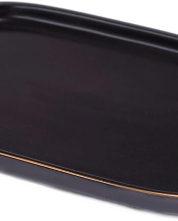 Black Ceramic Catch-All Tray for Vanity