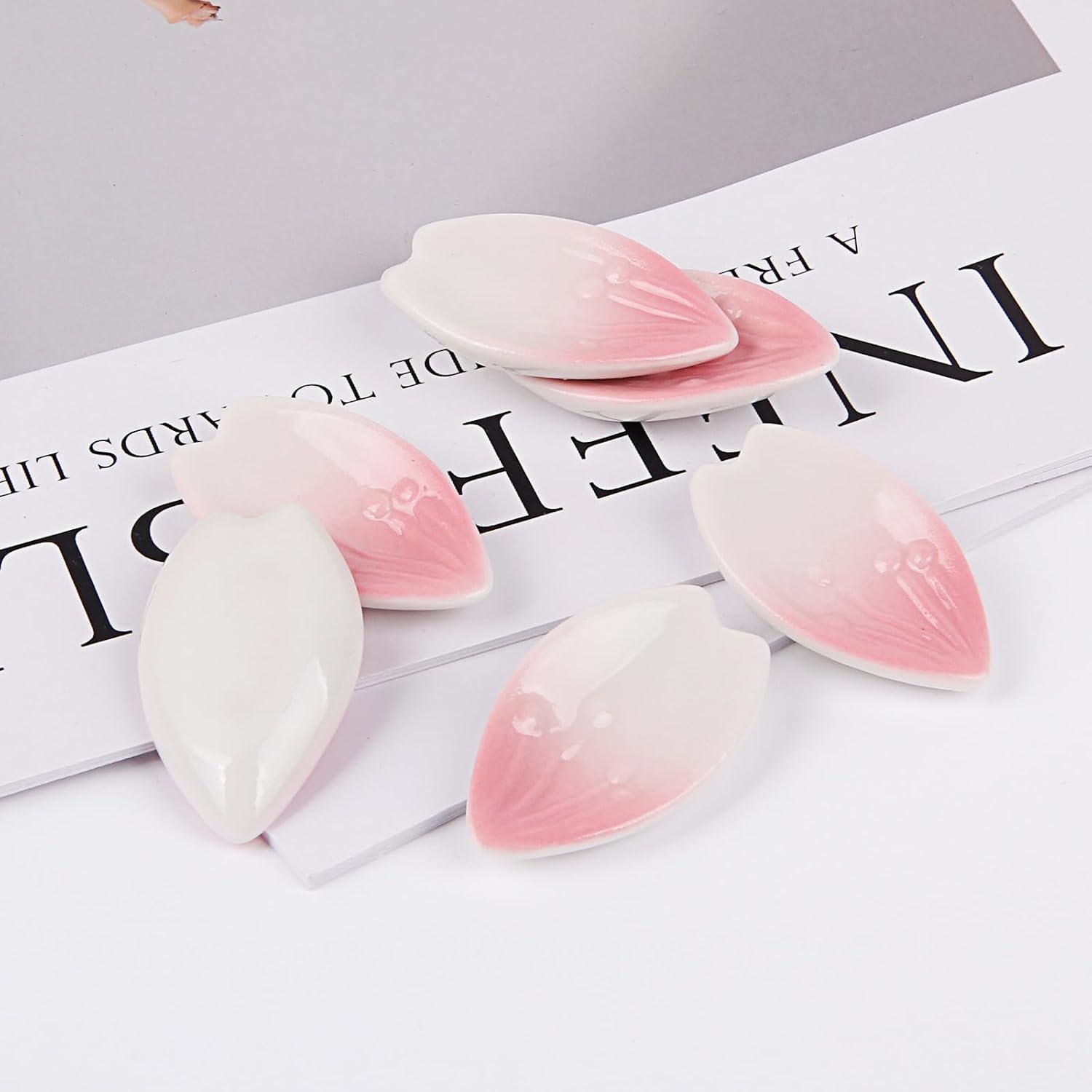Pink Cherry Blossom Chopstick Rests, Set of 6