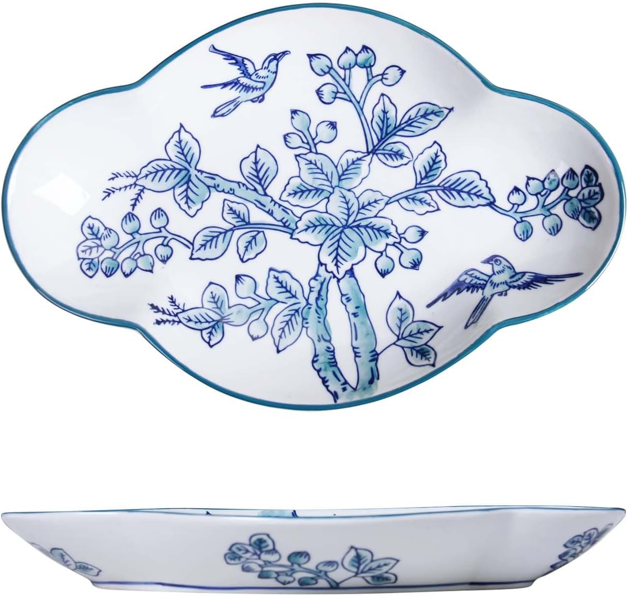 Blue and White Porcelain Dessert Plate