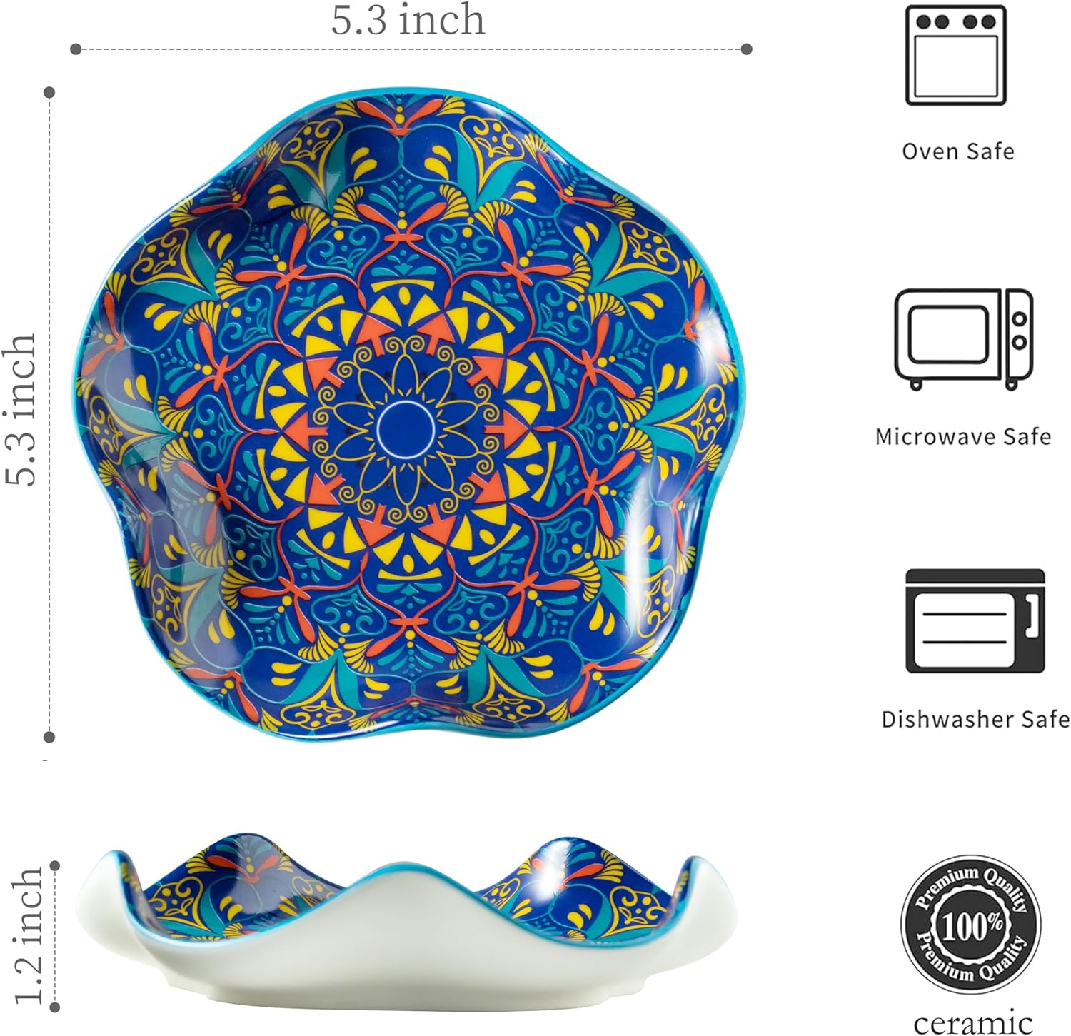 Bohemian Ceramic Spoon Rest for Stove Tops